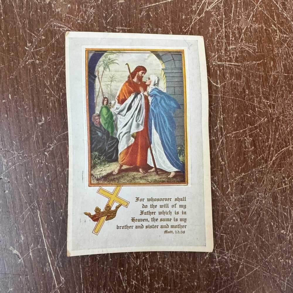 Vintage Easter Postcard 1920 Cairo‎ IL Religious Holy Card Jesus Christ Antique